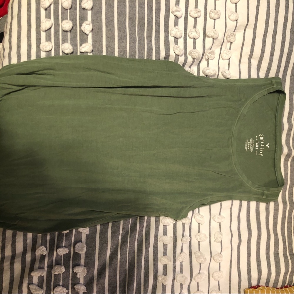 Army green muscle tank